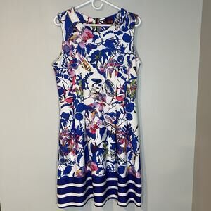 ISLE By Melis Kozan Sleeveless Floral Stripe Dress Women’s Size Large Artsy Boho